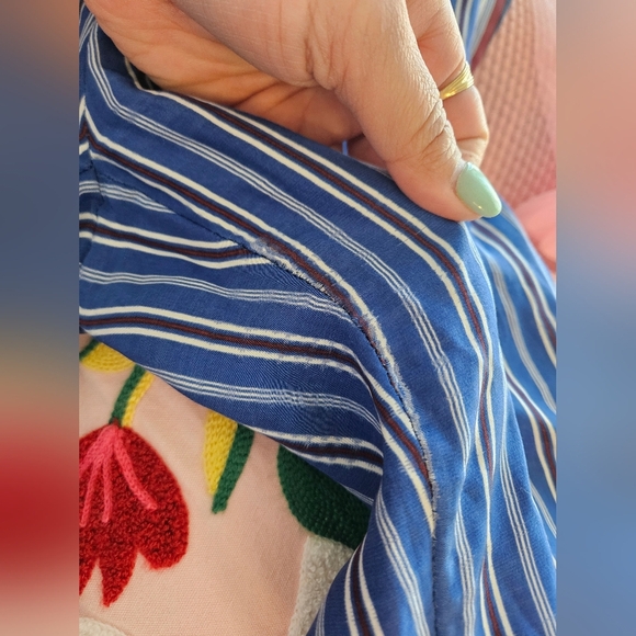 Rag & Bone Felix Stripe Jumpsuit V-neck Criss-Cross back - Picture 12 of 14